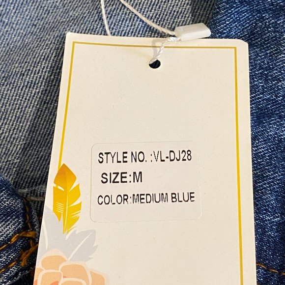 Velzera Hobo Embroidered Women's Denim Jean Jacket. - Picture 11 of 12